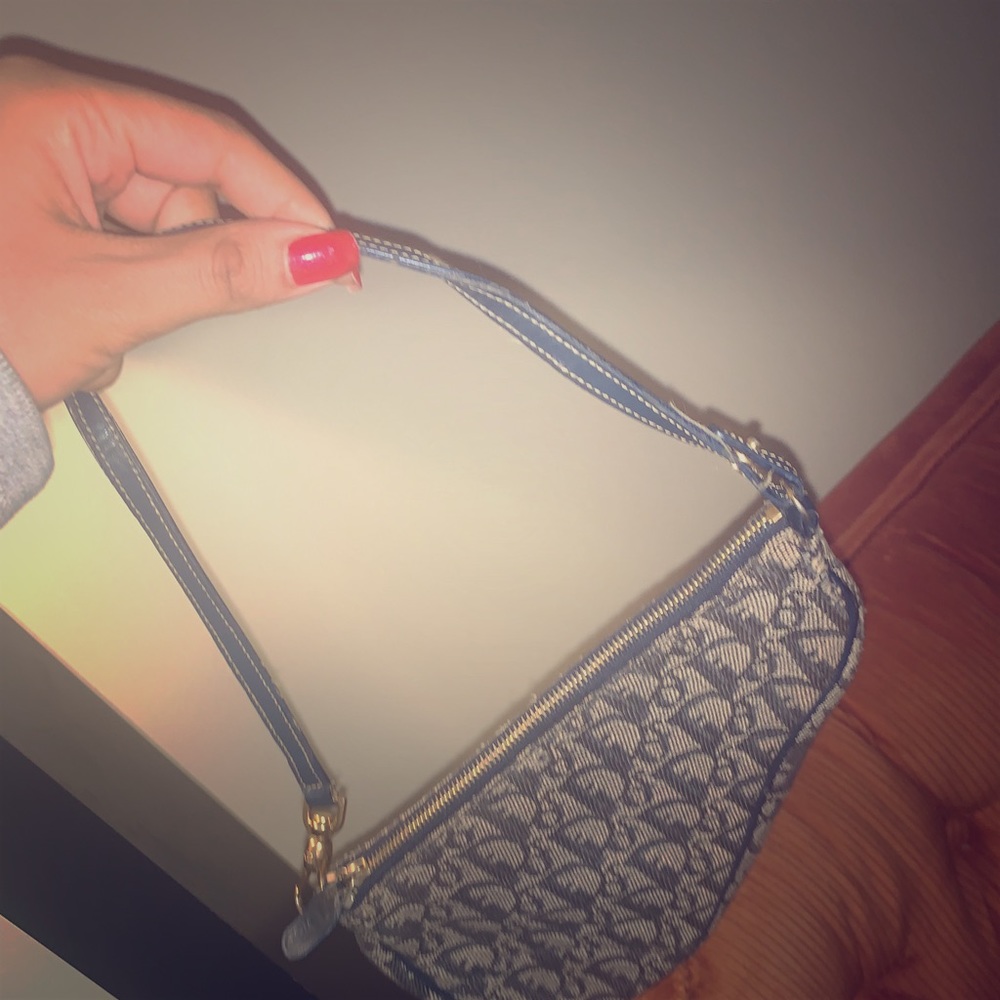 Christian Dior denim mini Saddle bag